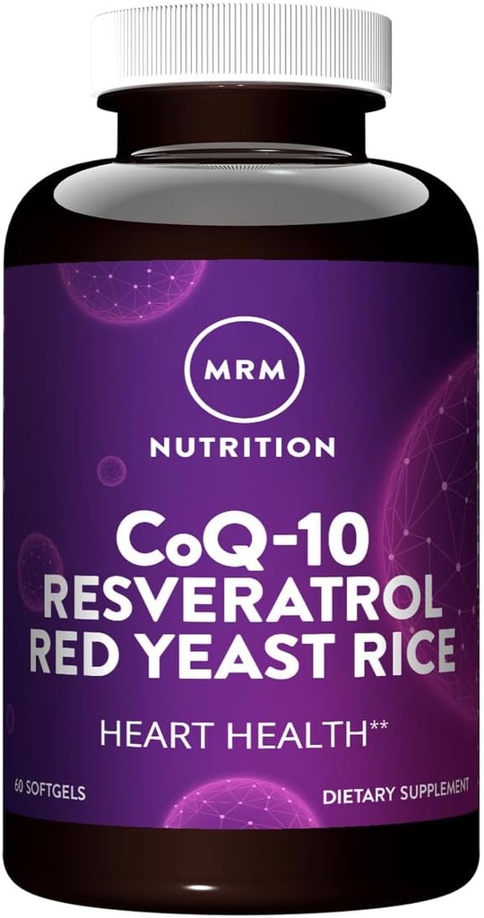 MRM Nutrition CoQ-10 Resveratrol レッドイーストライス | 心血管の健康をサポート | グルテンフリー | 非GMO | 30 Softgels