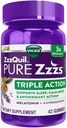 ZzzQuilの純粋なZzzsの三重行為のGummy Melatoninの睡眠の補足、21の計算(2のパック、42.0の計算)