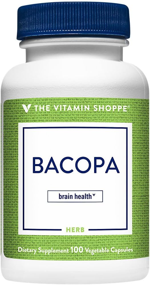 ビタミンのShoppe Bacopa 500MG (Bacopa Monnieri)、臨床的に加えられた原料、草の頭脳サポート補足、日刊新聞 (100カプセル)