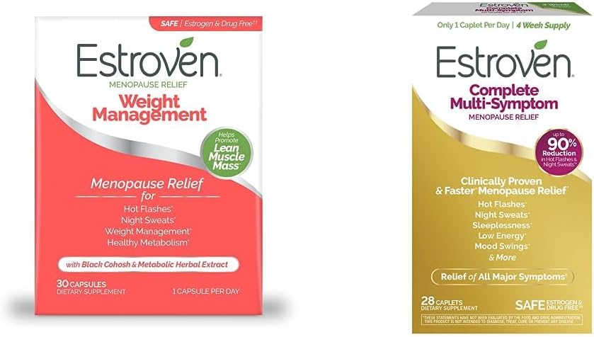 月経緩和のためのエストロゲン体重管理, 夜の汗とホットフラッシュ救済を提供,30 CT + 女性のための完全なマルチ症状閉止サプリメント, 28 CT, ドラッグフリー&非GMO