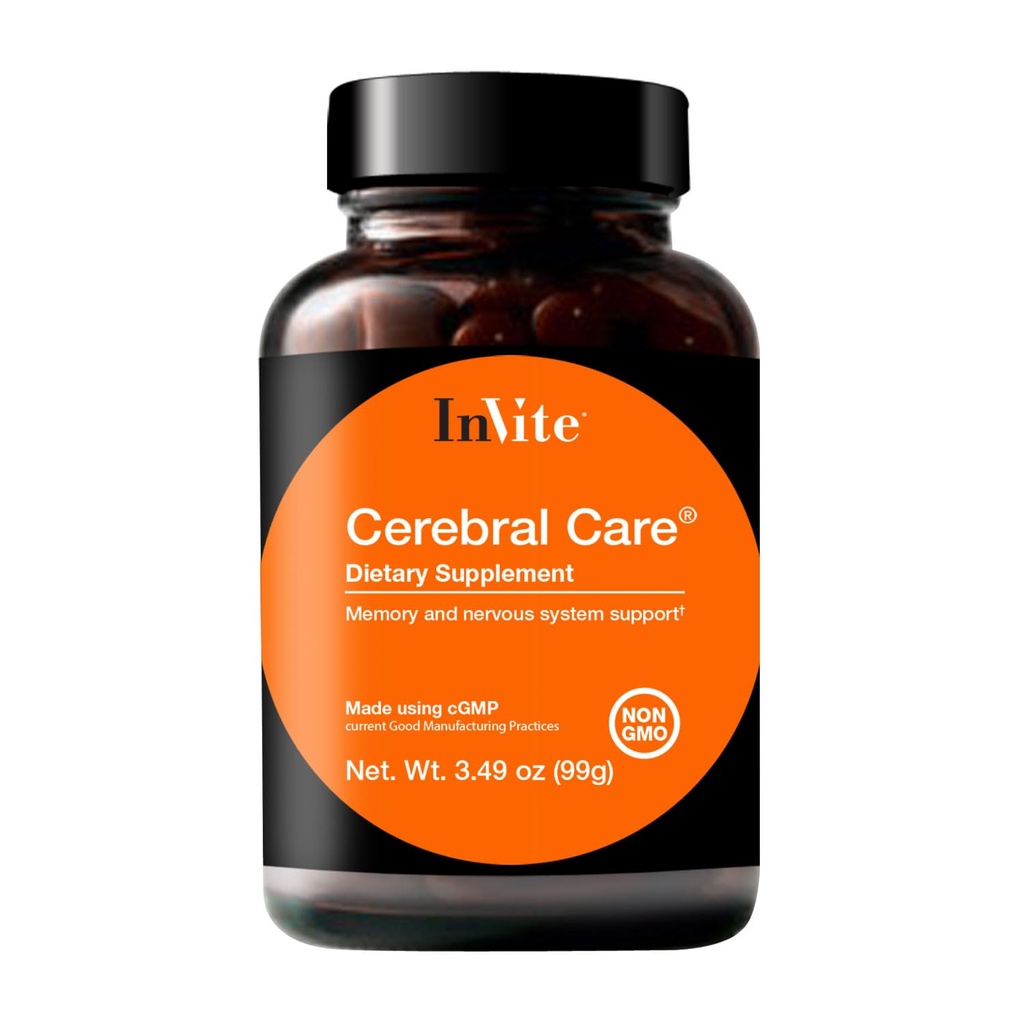 Invite Health Cerebral CareTM - Inositol、Acetyl-L-Carnitine、Ccholine、Phosphatidylserine、Astaxanthin - 30のサービングを含む脳の健康をサポート