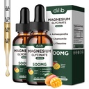 マグネシウムのGlycinateの液体の低下の補足、マグネシウムのGlycinate 500mg Ashwagandha、L -テアニン、Chamomile -サポート圧力救助、骨、筋肉、気分のマンゴの味2Packと