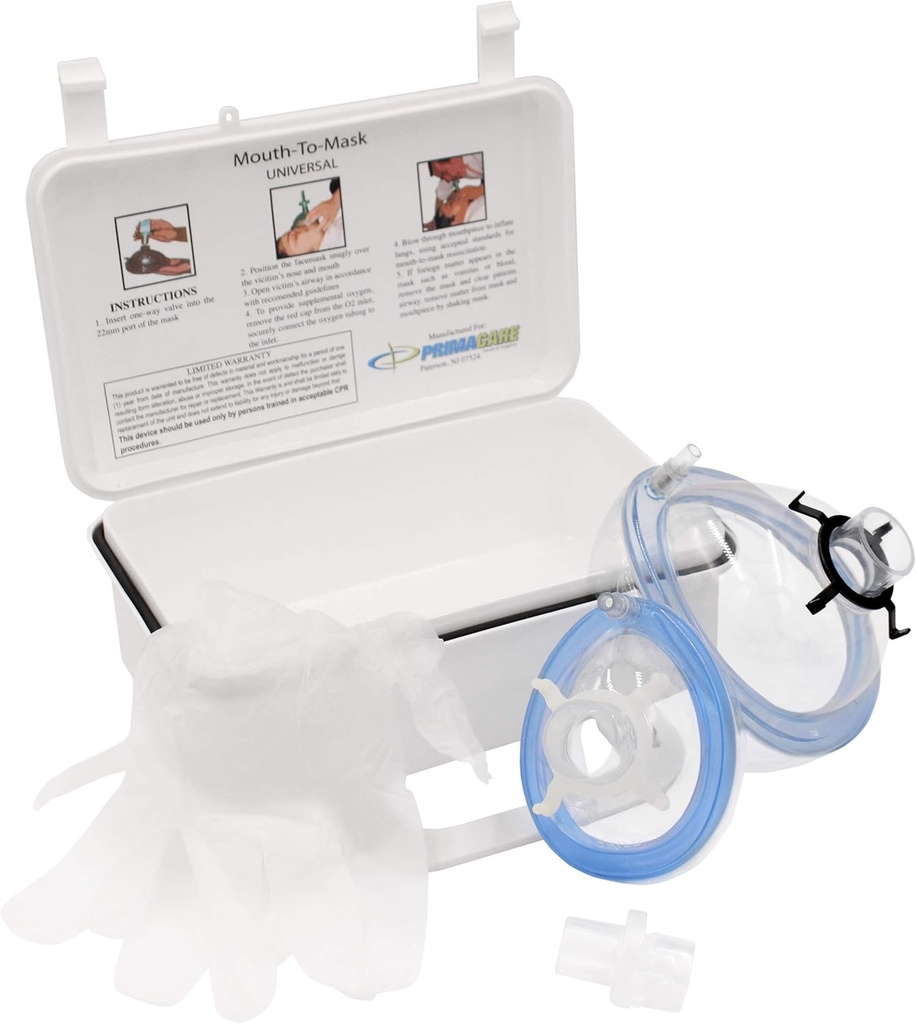 プリマケア KC-1010 CPR 大人のための救助のマスクのResuscitationのキット及び補足の酸素のためのMouthへのOne-Way弁の口が付いている子供は付きます