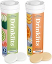 Drinklits レモンライム&オレンジ電解液錠 (2) チューブバンドル | 柑橘類の毎日の水分補給コンボパック | おいしい自然味 – 0g 砂糖 – 毎日の使用 | 20 食用 - チューブごとの10錠