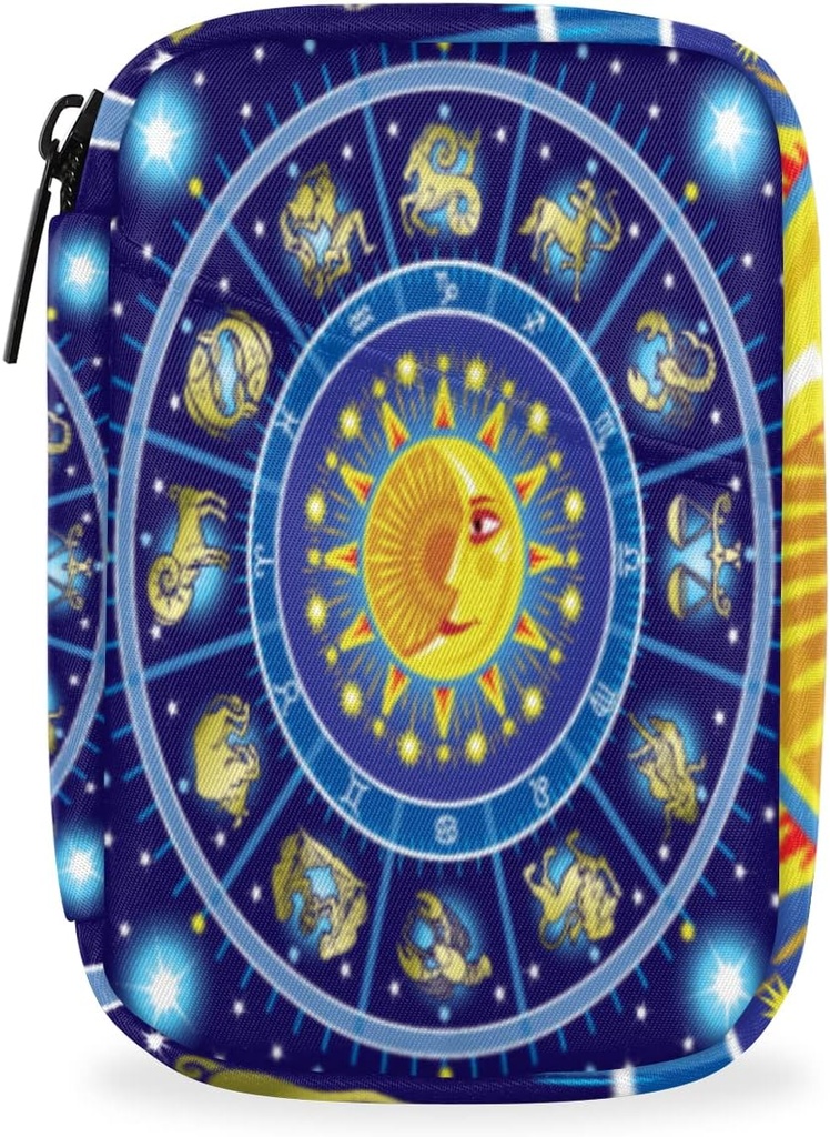 星占いサークルピルケース 週刊医薬品 トラベルバッグ セブンデイピルボックス ビタミンサプリメントボックス 魚油丸薬ホルダー