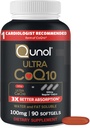 Qunol Ultra CoQ10 100mgのSoftgels - 3xのよりよい吸収、中心の健康及びエネルギー生産のための酸化防止剤、Coenzyme Q10のビタミンおよび補足、3か月の供給、90の計算