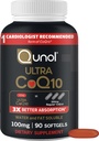 Qunol Ultra CoQ10 100mgのSoftgels 3xのよりよい吸収、中心の健康及びエネルギー生産、Coenzyme Q10のビタミンおよび補足、3か月の供給、90の計算のための酸化防止剤