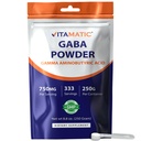 Vitamatic GammaのAminobutyricの酸の粉750のmg/サービング- 250グラム-また呼ばれたGABA - 333のサービング