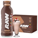 RAW Ready-to-Drink Protein Shake, チョコレート - RTD Protein Drinks with Grass-Fed Whey Protein Isolate for Post-Workout - Zero-Sugar & Gluten-Freeミール 代替ドリンク&朝食シェイク、12 Fl Oz