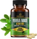 6000mg Extra Strength Yerba Mate High Potency, 60mg Caffeine Per Capsule, Extract Pills Supplements for Clean Natural Energy, Improved Focus, Concentration, Nootropics, Made in USA - 120 Caps