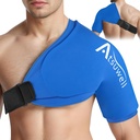 Atsuwell XLの肩のアイスパックの覆い、肩のアイスパックの回転子の袖口の冷たい療法、女性の人のための冷たいパックの肩の圧縮の袖、肩は不快感のための袖を冷やします、青