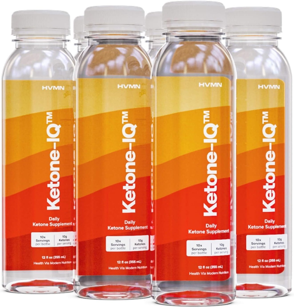 Ketone-IQ - Ketonesから燃料を得る。 砂糖、塩なし、カフェインなし。 60 飲酒可能なケトンを急激に上昇させたケトンレベルに供給します。 新規および改良された処方!(6カラット)