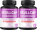 Skullcap、Chamomile、Lemon BalmとSkullcapカプセル - 4ヶ月の供給のための120カプセル(パッケージ2)