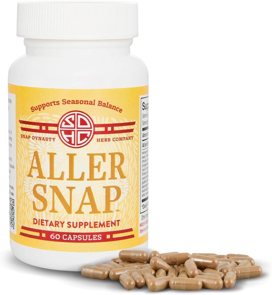 スナップDynasty Allerスナップ - 60ctカプセル、1のパック - 植物は健康なヒスタミン応答、ヒスタミン サポート補足、禁忌のための季節的なサポートを基づかせていました