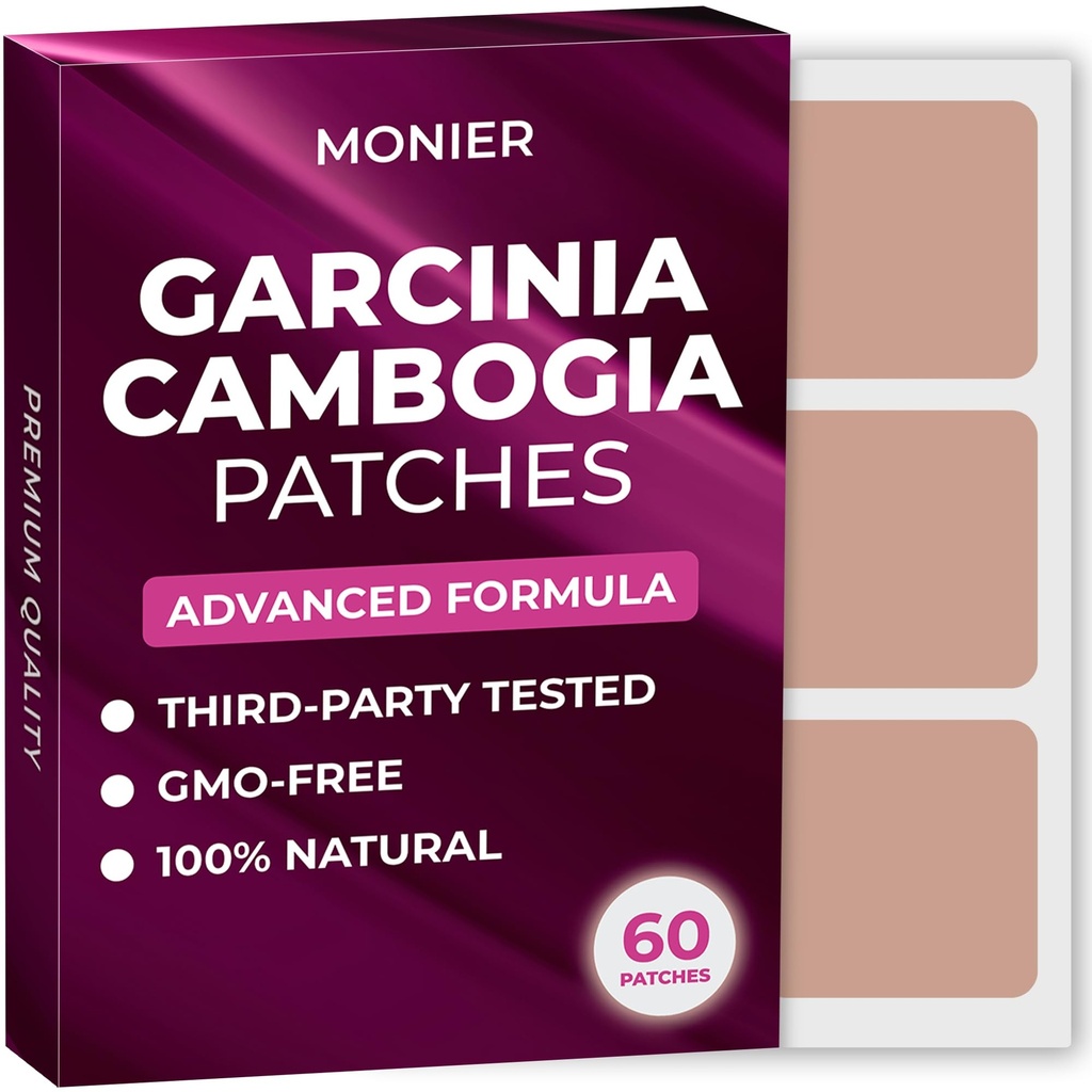 MONIER GarciniaのCambogiaパッチ(60のパック)-女性と男性のための100%の自然なパッチ-B12及びカリウムと-エネルギー、焦点及びボディ サポート-高められた方式