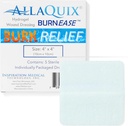 BurnEaseTM Hydrogel Burn Dressing Pads by AllaQuix – XL 4" Sterile Pads (Box of 5) | バーン、スカルド、サンバーンのインスタント冷却救済 | ファーストエイド&緊急バーニングケア用Moist Wound Healing Gel