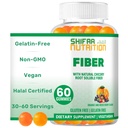 SHIFAA NUTRITION Halal & Gluten Free Fiber Gummies for Kids & Adults | 4g, 30-60 食のご提供 | 60 食のご提供 | 消化の健康増進 | 免疫・健康増進 | 完全菜食主義者 | GMO 無添加