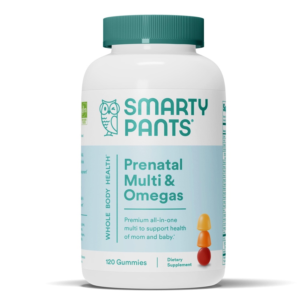 女性のためのSmartyPantsの胎児のビタミン、Multivitaminのガミー:オメガ3の魚油(EPA/DHA)、Biotin、Methylfolate、ビタミンD3、C、ビタミンB12、B6、A、K及び亜鉛、イノシトール、120の計算(30日の供給)