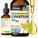 BIO KRAUTER Lomatium Root Tincture - ビーガン呼吸器サポートサプリメント - Lomatium Dissectum液体エキス - アルコール&砂糖無料 - 2 Fl.Oz.