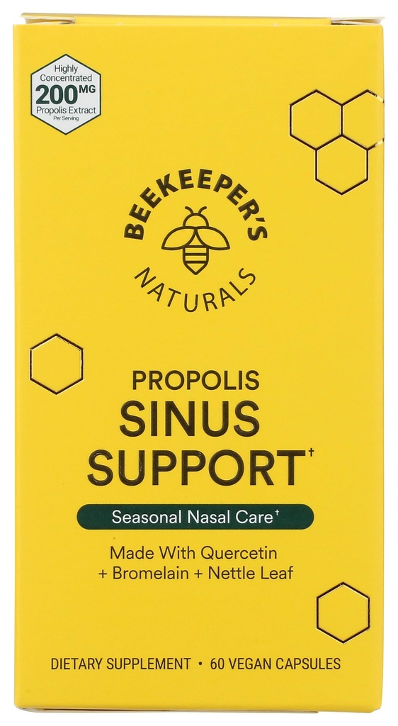 Beekeepers Naturals Propolis Sinusサポート、60 Ct