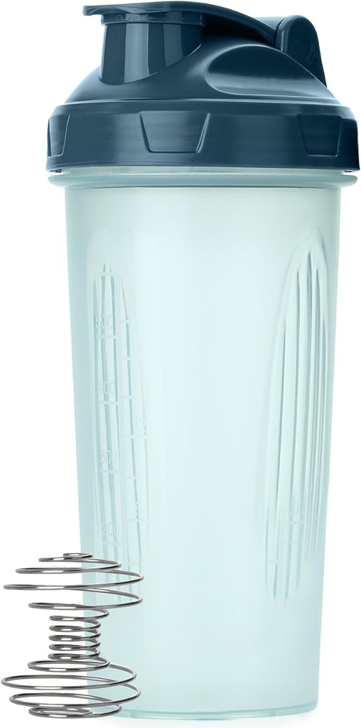 ペンシェーカーボトル、プロテインミックス、28オンス、1パック、クリア、プロテインシェーカーボトル、ワイヤーウィスクボール、ブレンダーボトル