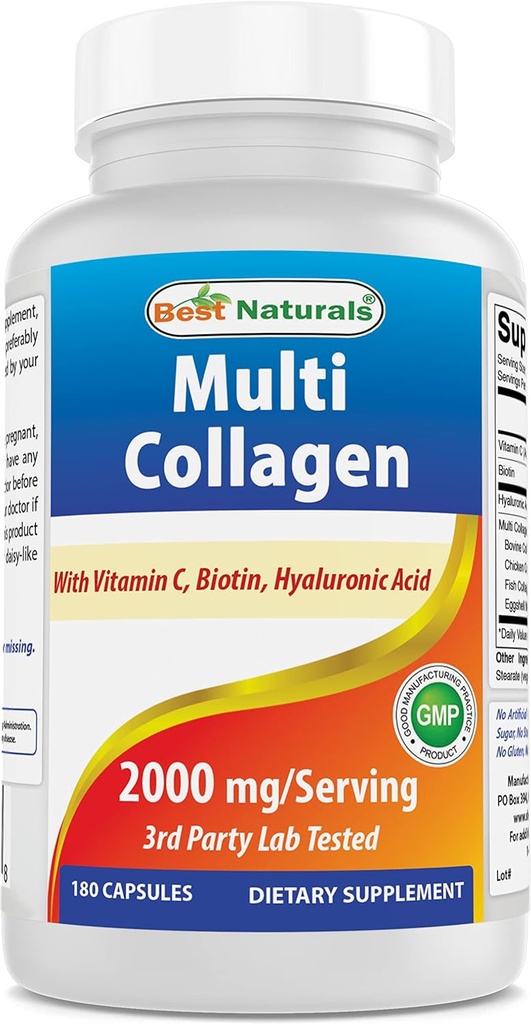 女性及び人のための最もよい自然な多コラーゲンの丸薬2000mg -タイプI II III V X、Biotin、Hyaluronic酸及びビタミンCが付いている毛皮および釘のための加水分解されたコラーゲンのペプチッドカプセル