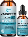 マグネシウムのTaurateの液体はMagneisum Glycinate 500mg、ビタミンB6及び亜鉛-容易な吸収のためのMagesiumのGlycinateの液体-Magnesium Taurate 1500mgを-ビーガン及び非GMO落とします