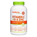 NutriBiotic – ビタミンC + ビタミンD3&亜鉛, 250カプセル | 強力で包括的な免疫サポート | エッセンシャル&抗酸化毎日のサプリメント | グルテンフリー&GMO
