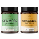 HERBAMAMA海苔とAshwagandhaキット - 1600 mgの海苔の束とBradderwrack&Ashwagandhaルートガミー - ビーガン、非GMO、ゼラチンフリー - 2パック