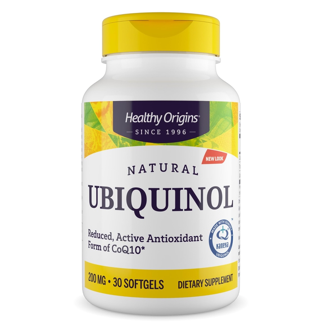 健康な起源のUbiquinol (CoQ10の活動的な形態)、200のmg -中心の健康及び酸化防止サポートのためのUbiquinolの補足-グルテンフリー及び非GMOの補足- 30 Softgels