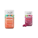 OLLY超強さの頭脳のSoftgels、向知性、サポート健康な頭脳機能、記憶、焦点及び超女性の多Softgels、全面的な健康および免疫サポート、オメガ3s、鉄、ビタミンA、D
