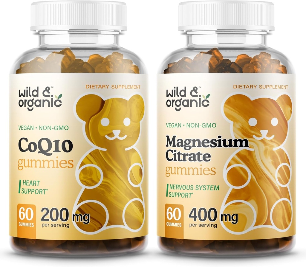 ワイルド&オーガニックCoQ10グミー&マグネシウムクエン酸塩グミー