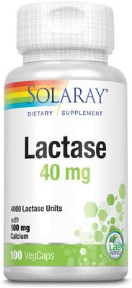 SOLARAY Lactase カプセル 40mg | 100 カウント