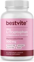 B3&B6(120のベジタリアンカプセル)のBESTVITE L-Tryptophan 500mg - フィラーなし - 未発散