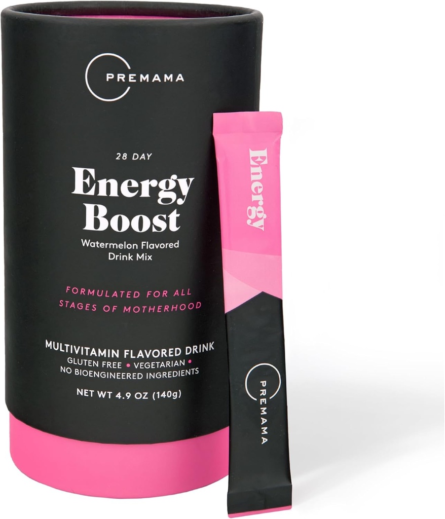 すべての妊娠ステージ、カフェインフリー、興奮剤フリーエネルギー、グルテンフリー、ベジタリアン、スイカフレーバー、28シングルセルブパケット