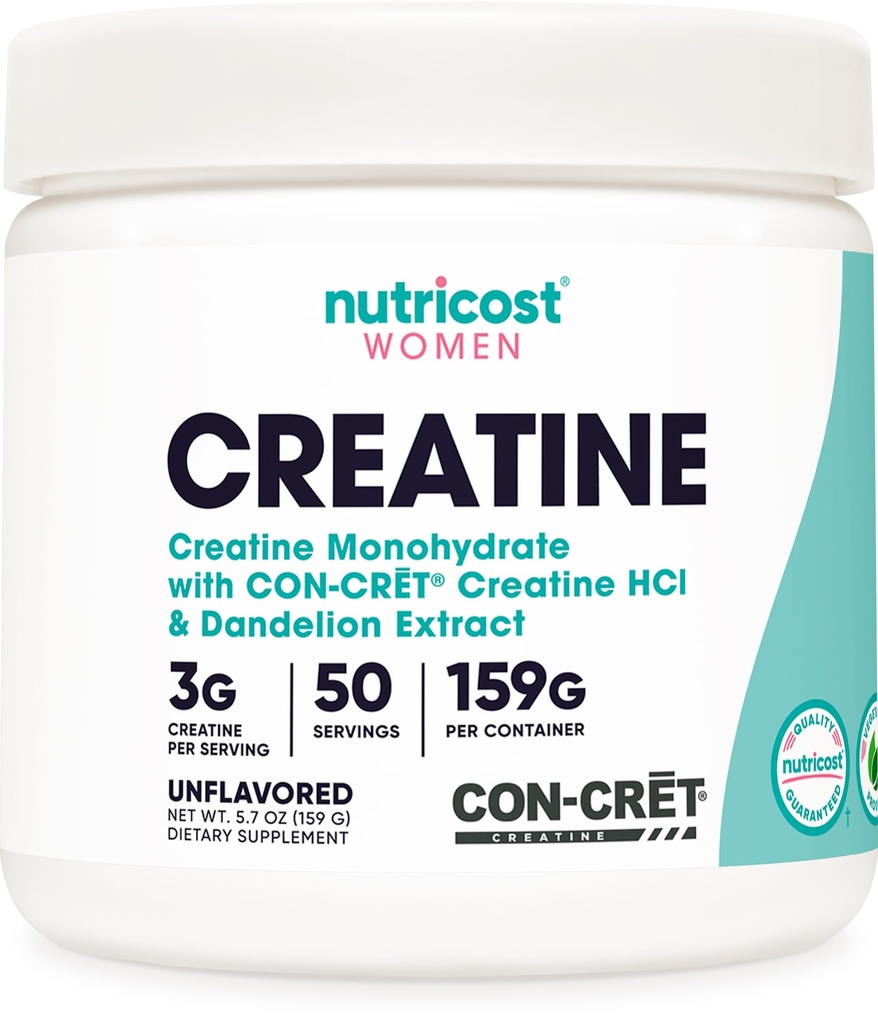 女性のためのNutricostのクレアチンの一水化物の粉、Micronized、Unflavored、50のサービング-ベジタリアン、非GMO、グルテンフリー