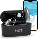 補聴器(増幅器ではありません)、高齢者向けBluetooth充電式補聴器、ノイズキャンセレーション、Bluetooth対応&アプリコントロール付きスーペリアサウンドクオリティOTCスマート補聴器、4モード