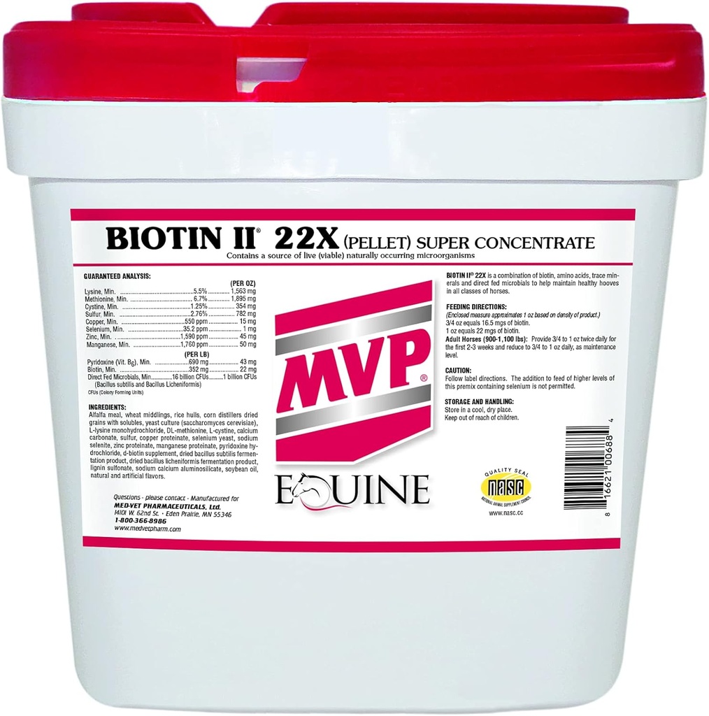 Biotin II 22X (35lb) 馬のためのホフサプリメント