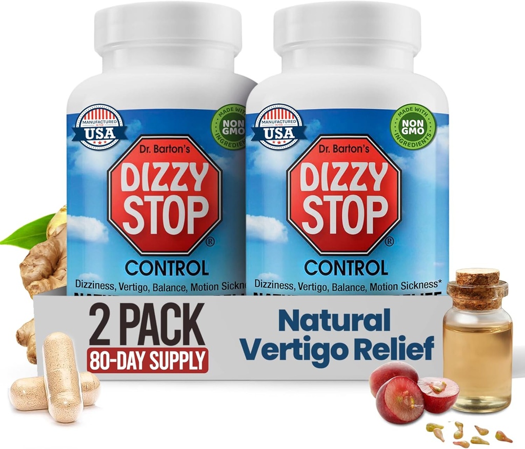 Vertigoの救助プロダクト及び非眠気の動きの病気の丸薬:NauseaおよびDizziness、ジンジャー及びブドウの種の方式、内部の耳のバランス、車、クルーズ及び旅行本質的、胃サポート(80の計算–2)のパック