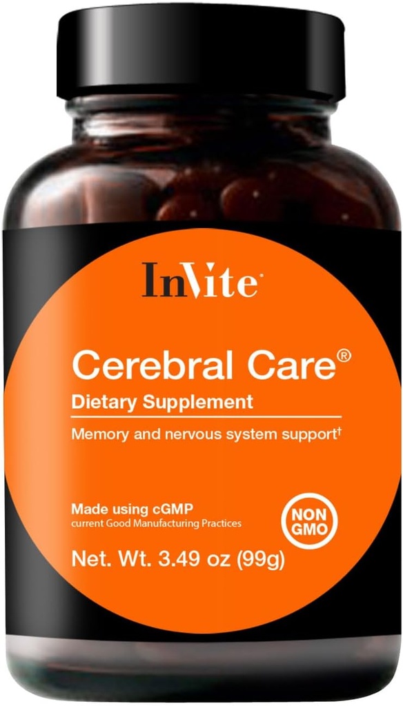 InVite Health Cerebral CareTM - 記憶、焦点、注意および気分を含む脳の健康をサポート - Inositol、Acetyl-L-Carnitine、Choline、Phosphatidylserine、Astaxanthin - 30のサービング(2パック)