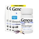 大人のためのGenexa Sleepology | メラトニンフリースリープ・カルム・エイド | 天然バニラ&ラベンダーの風味 | 認定オーガニック&非GMO | ホメオパシー・ヘルペディ・メイド・クレンジング | 180 Chewable錠(3パック)