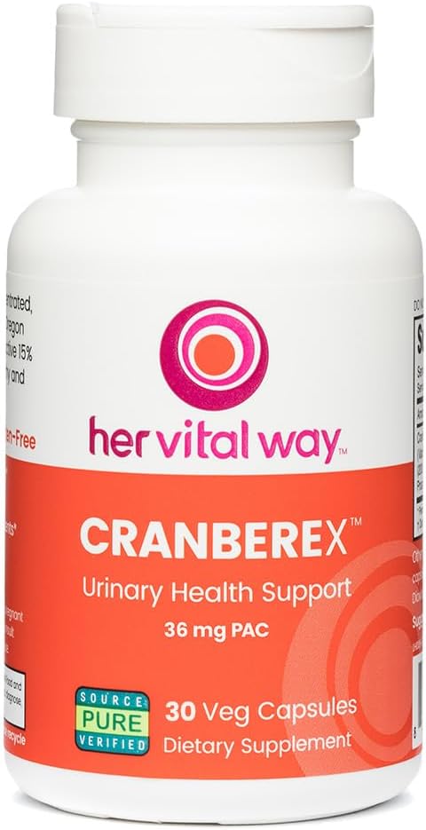 Cranberex - 女性と男性のためのクランベリーピル - 36mg PACのクランベリーサプリメント - 尿路の健康と腎臓のケアのためのクランベリーエキスカプセル - 30ベジカプセル