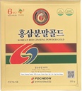 Pocheon 300gの韓国の赤いGinsengの粉の金6年の添加物100%の純粋、高いGinsenoside Panaxの自然な免疫サポート無し