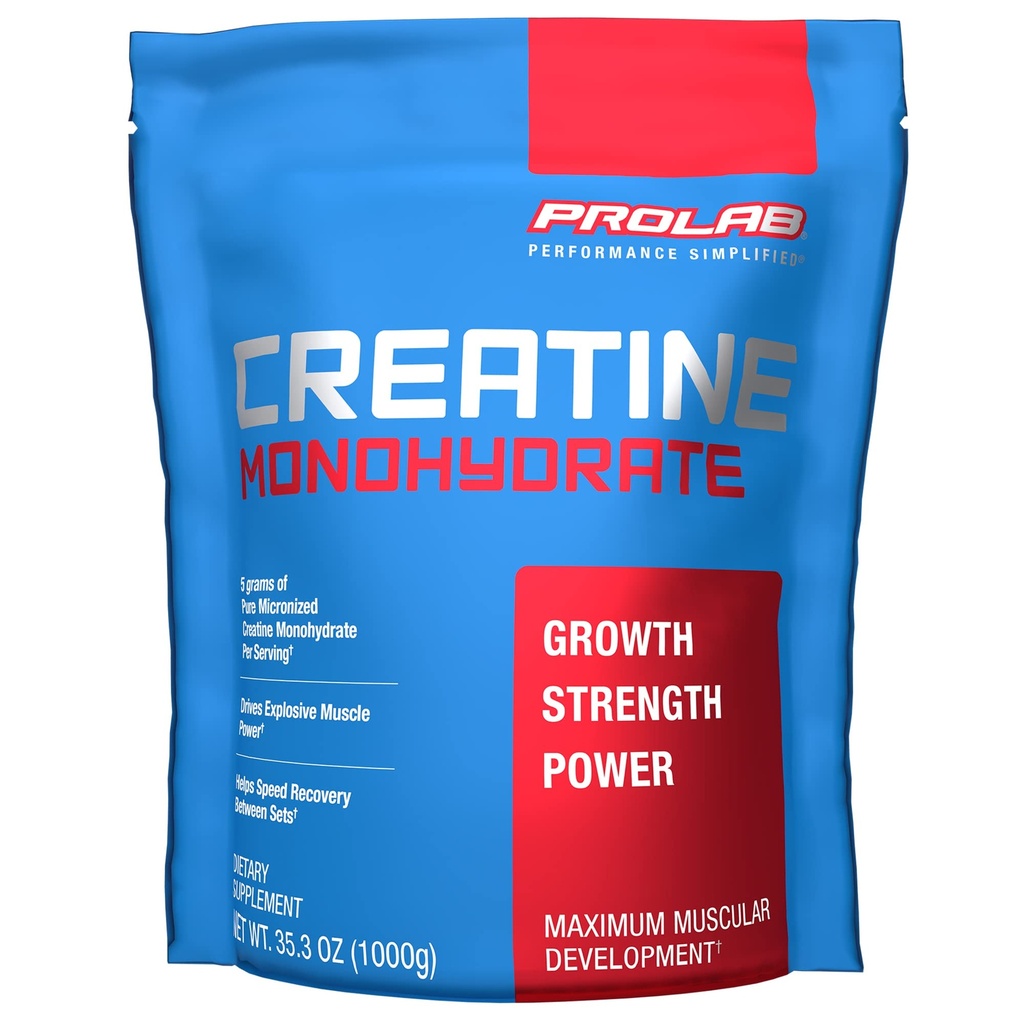 ProLabの栄養のクレアチンの Monohydrate の Micronized の粉 1000G の筋肉強さのための純粋なクレアチン、力及び耐久性、速い吸収、Unflavored、サーブごとの 5000mg (5g) (200 のサービング)
