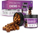Probiotics for Dogs Dog Probiotic Chews and Digestive Enzymes Prebiotic Health Gut Itchy Skin Probioticos Itching Diarrhea Chew Supplements Canine Pet Prebiotics 200 Natural Soft Chewable Tablets