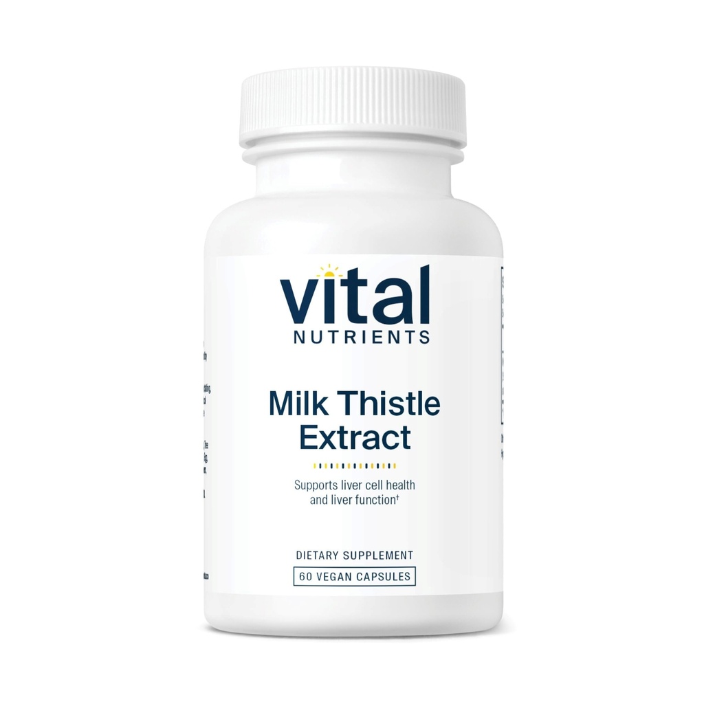 Vital Nutrients Milk Thistle Extract 250mg | ビーガンミルク 肝機能とデトックスのこのサプリメント | グルタチオン生産のための抗酸化支援 | グルテン, 酪農, 大豆フリー | 非GMO | 60カプセル