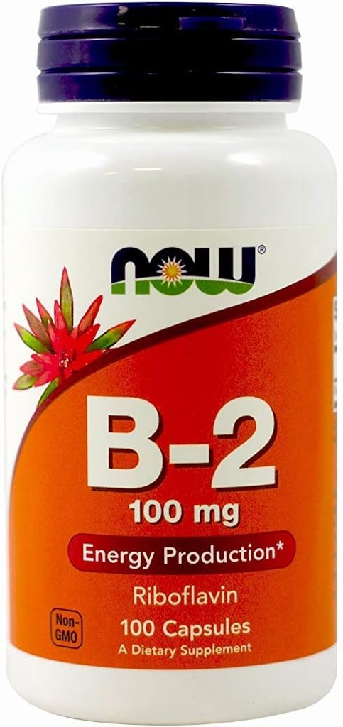 NOW食品ビタミンB-2 100mgキャップ、2 pk