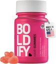 Boldify Hair Growth Gummies - Sugar-Free Biotin Gummies - Fast-Acting Vegan Vitamins for Skin, Nails, and Hair - 5000mcg Biotin/Serving, 30-Day Supply - Natural Strawberry Flavor