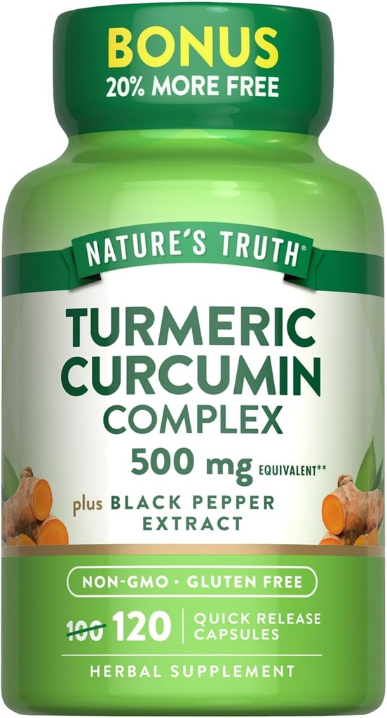 Nature's Truthターメリッククルクミンコンプレックス500mgプラスブラックペッパーエキス、12 ... - 購入パックと保存(パッケージ2)