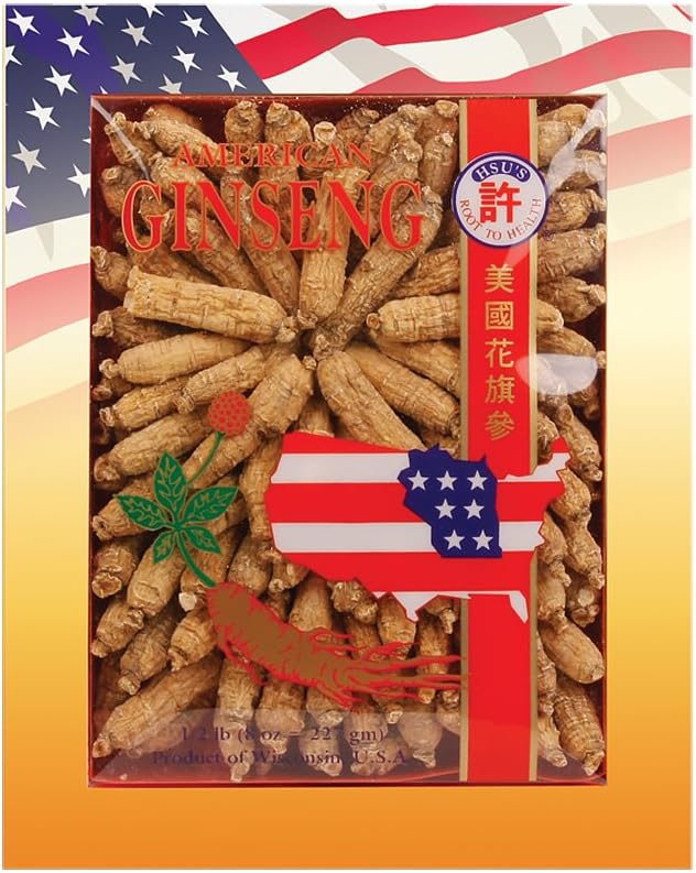 HSU’s Ginseng SKU 134-8 | ハーフ・ショート・スモール #1 | マラソン・カウンティ、ウィスコンシン・アメリカからアメリカのジンセンを栽培 | 明花旗参 | 西洋参戦、B01M23UW57